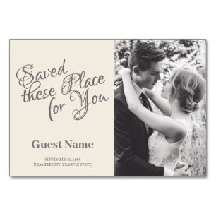 Kissing Wedding Couple in Monochrome Table Number