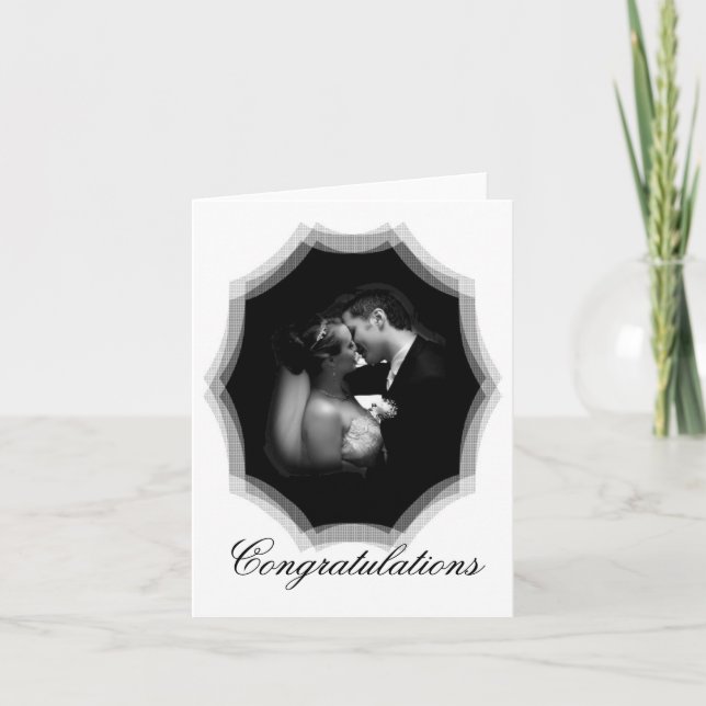 Kissing Wedding Couple Wedding 2 Customisable Card (Front)
