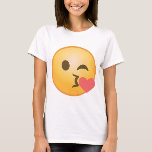 Kissing Winking Emoji T-Shirt