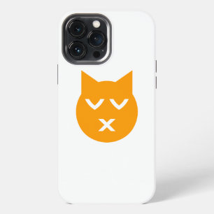 Kissing with Closed Eyes Emoji Cat iPhone 13 Pro Max Case