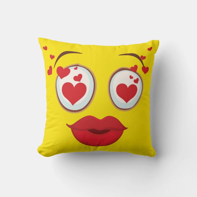 Kissing Yellow Face Cushion (Front)
