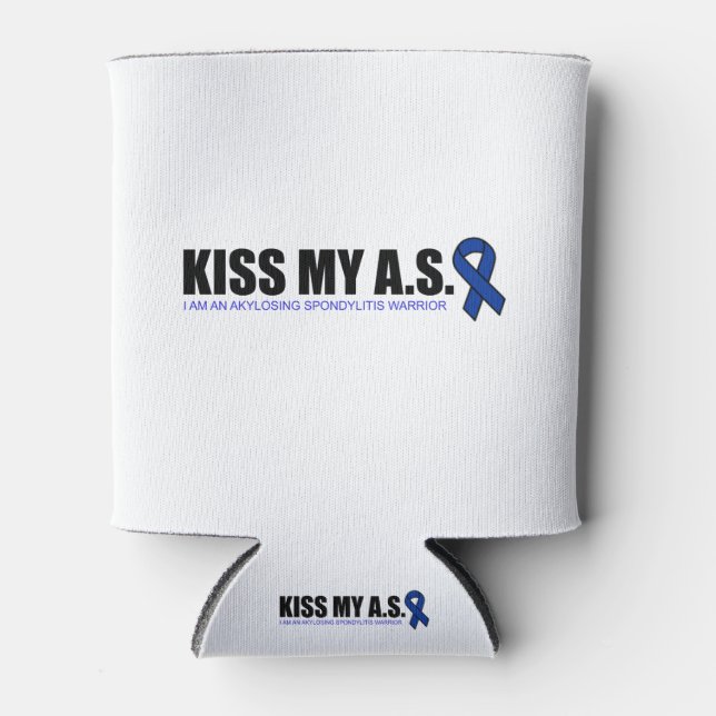 KissMyAS - Ankylosing Spondylitis Awareness Gifts Can Cooler (Front)