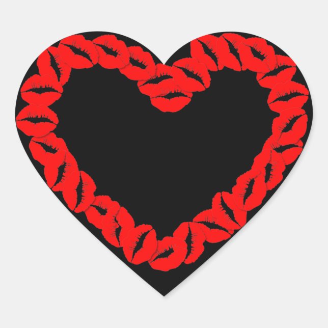 Kissy Heart Sticker (Front)