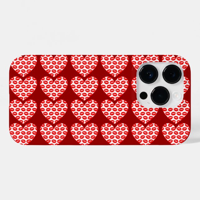 Kissy Lips Hearts Case-Mate iPhone Case (Back (Horizontal))