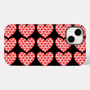 Kissy Lips Hearts Case-Mate iPhone 14 Case