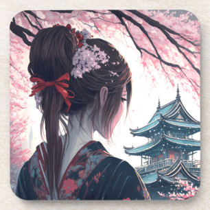 Kisu Japan - Harte Plastikuntersetzer Coaster
