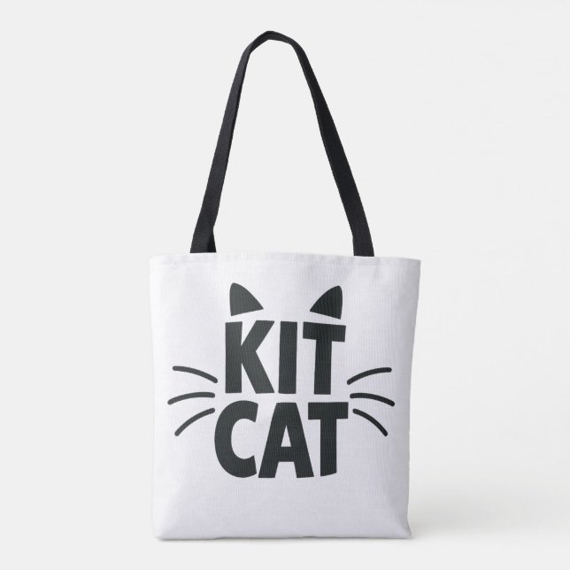 Kit Cat Typographic Tote Bag (Back)