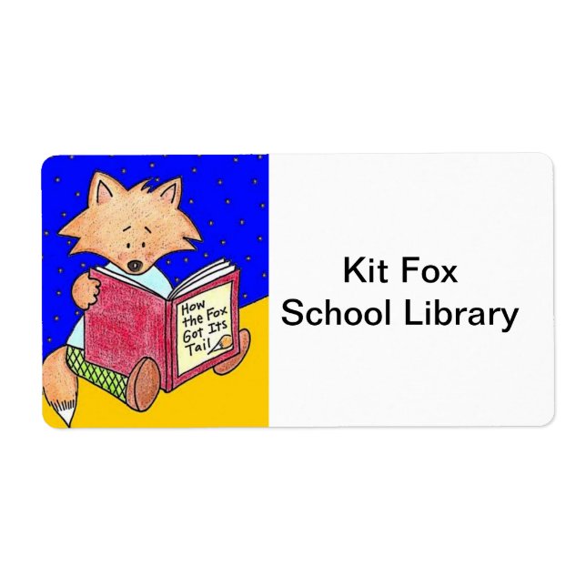 Kit Fox Library Book Labels (Front)