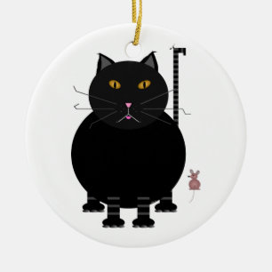 Kit Kat and Mouse Ceramic Tree Decoration