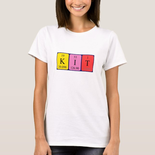 Kit periodic table name shirt (Front)