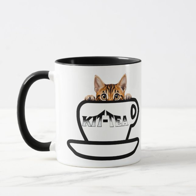 Kit-Tea 15oz Mug: Exclusively for Cat Lovers Mug (Left)