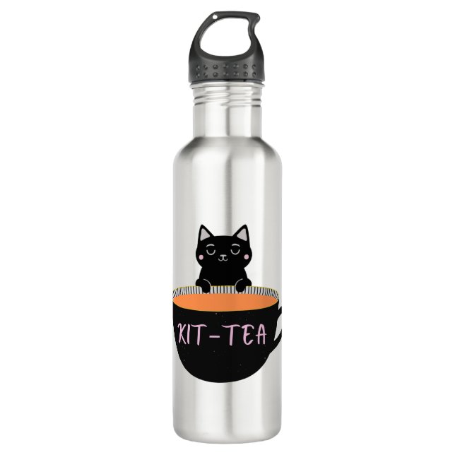 KIT-TEA BLACK CAT 710 ML WATER BOTTLE (Front)