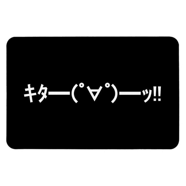 KITA!! Emoticon キタ━━━(゜∀゜)━━━ッ!! Japanese Kaomoji Magnet (Horizontal)