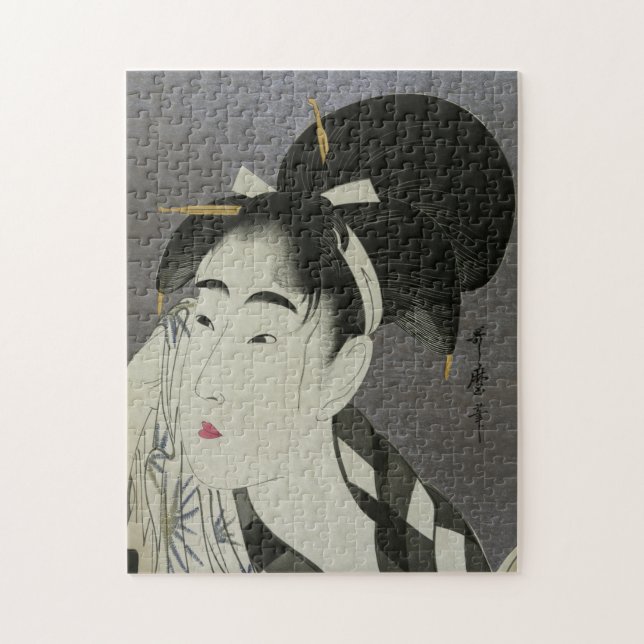 Kitagawa Utamaro’s Ase O Fuku Onna puzzle (Vertical)