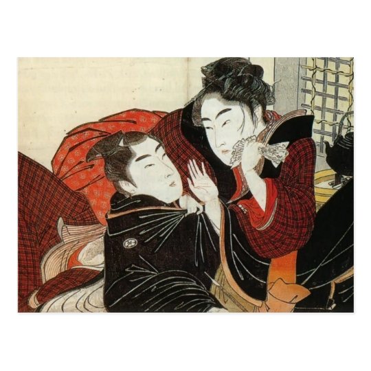 Kitagawa Utamaro Scene From Poem Of The Pillow Postcard
