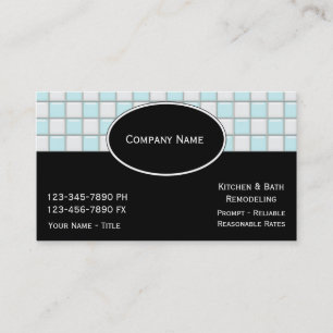 Kitchan And Bath Remodeling Business Card