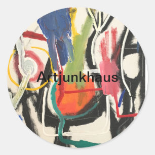 Kitchen Abstract Painting Hankamer Artjunkhaus Classic Round Sticker
