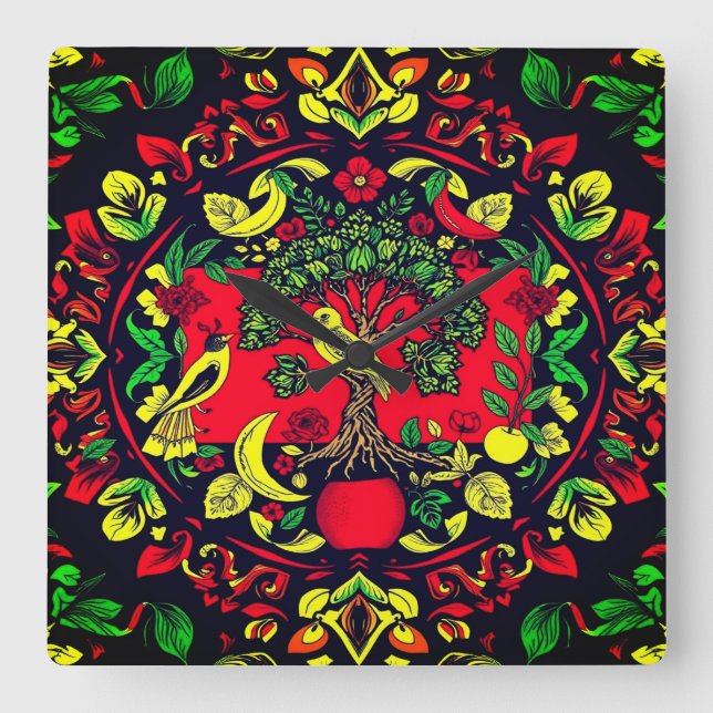 KITCHEN Abstract Square Clock (Front)