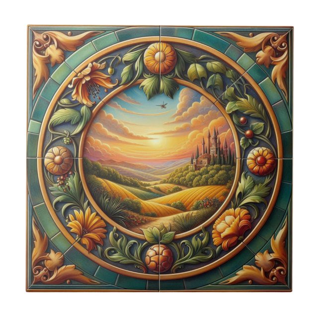 Kitchen Accent Tile Tuscan Colours 04 5000X (Front)