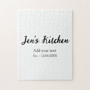 Kitchen add name year add your text name custom th jigsaw puzzle