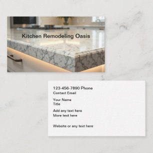 Kitchen And Bath Home Renovations Business Card