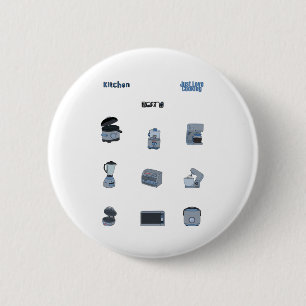 Kitchen Appliances 6 Cm Round Badge