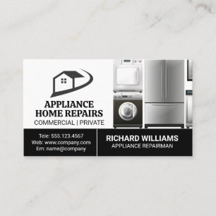 Kitchen Appliances   House Logo Business Card