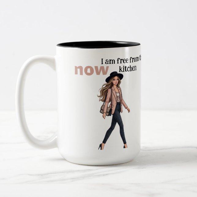 kitchen apron POD designing Two-Tone Coffee Mug (Left)
