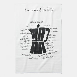 Kitchen art Italian Espresso coffee pot espresso Tea Towel