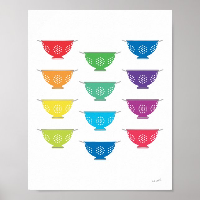 Kitchen Art Print 'Colanders' (Front)
