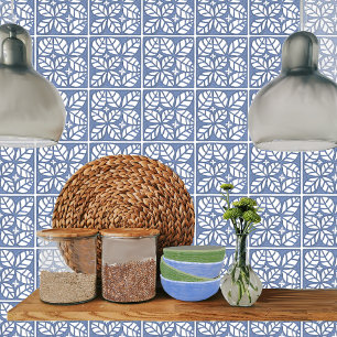 Kitchen backsplash tile, Blue and white Tile