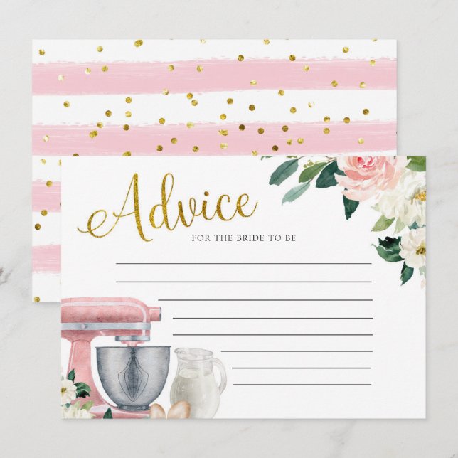 Kitchen Bridal Shower Advice Card (Front/Back)