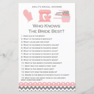 Kitchen Bridal Shower Game PRINTED