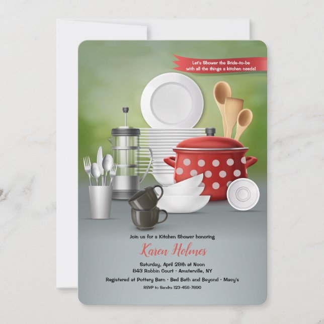 Kitchen Bridal Shower Invitation (Front)