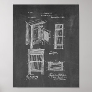 Kitchen Cabinet Patent - Chalkboard Poster