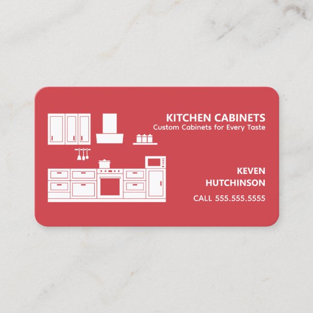 📐 Kitchen Cabinetry Business Card (Front)