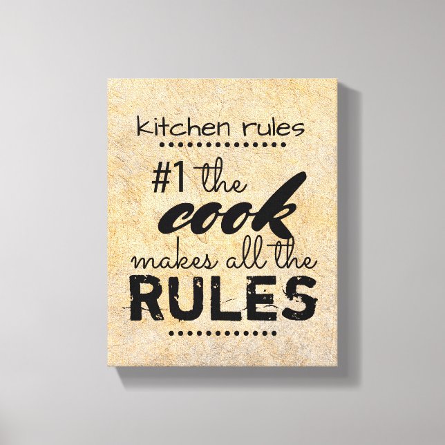 kitchen canvas wall art humour quote sepia (Front)
