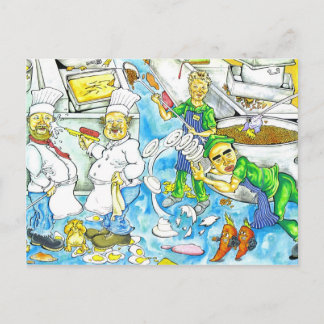 Kitchen Chaos Postcard