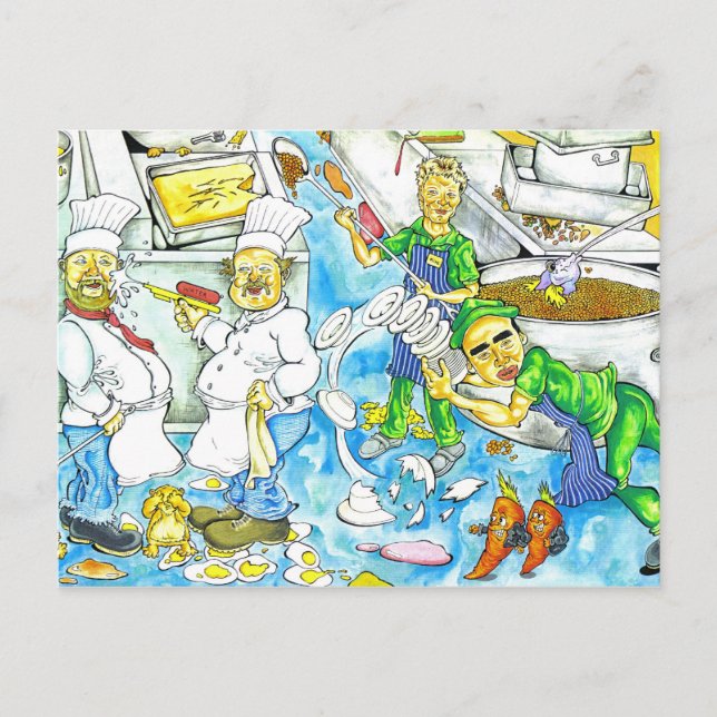 Kitchen Chaos Postcard (Front)