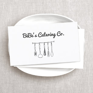 Kitchen Chef Cooking Utensils Catering Business Card