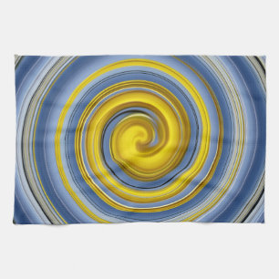 Kitchen cloth yellow-blue spiral