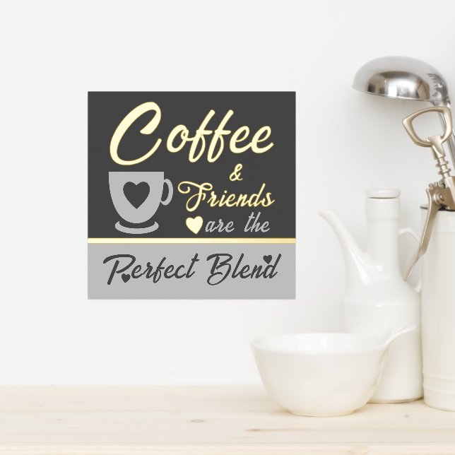 Kitchen coffee lover grey gold foil prints (In Situ (Kitchen))