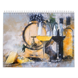Kitchen Coffee Spices Food Wine Artistic Calendar