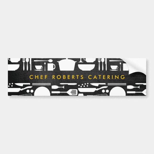 Kitchen Collage on Black Wood Bumper Sticker (Front)
