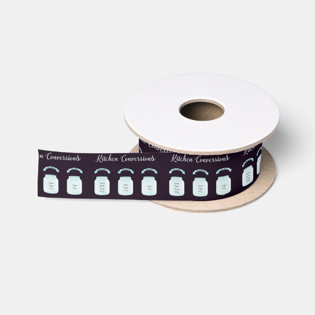 Kitchen Conversions Useful Recipe Measurements   Satin Ribbon (Spool)