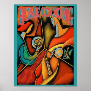 Kitchen Cooking Abstract Poster