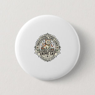 Kitchen Counter Crime Cat Kitchen Counter Crime Ca 6 Cm Round Badge