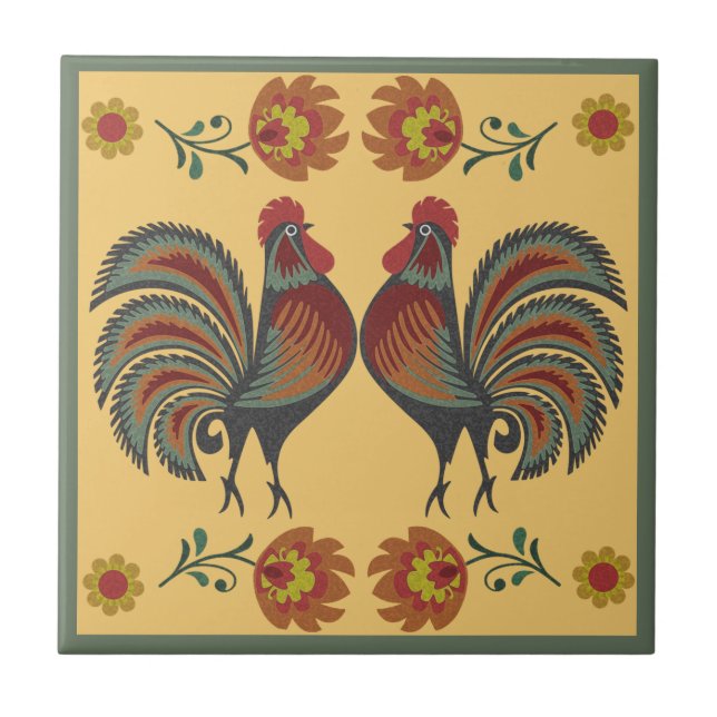 Kitchen Craft Roosters Tile (Front)