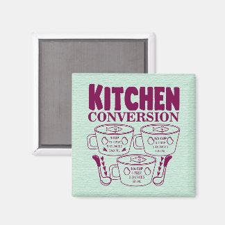 KITCHEN CUPS CONVERSION CHART MAGNET