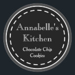 Kitchen Custom Chalkboard Gift Tag Stickers<br><div class="desc">Customise these chalkboard style kitchen stickers by changing the text to suit your needs. Use these vintage style stickers for the kitchen,  baking,  Christmas,  gifts,  crafts,  packages,  party favours,  gift bags,  a wedding,  business,  etc... The design is from original art.</div>